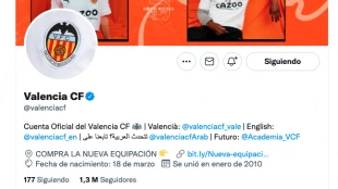 Las redes sociales del Valencia